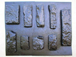 OKL43 - 5 SETS OF CONCRETE LIMESTONE MOLDS (43) MAKE 1000s OF ROCK WALL VENEER image 2
