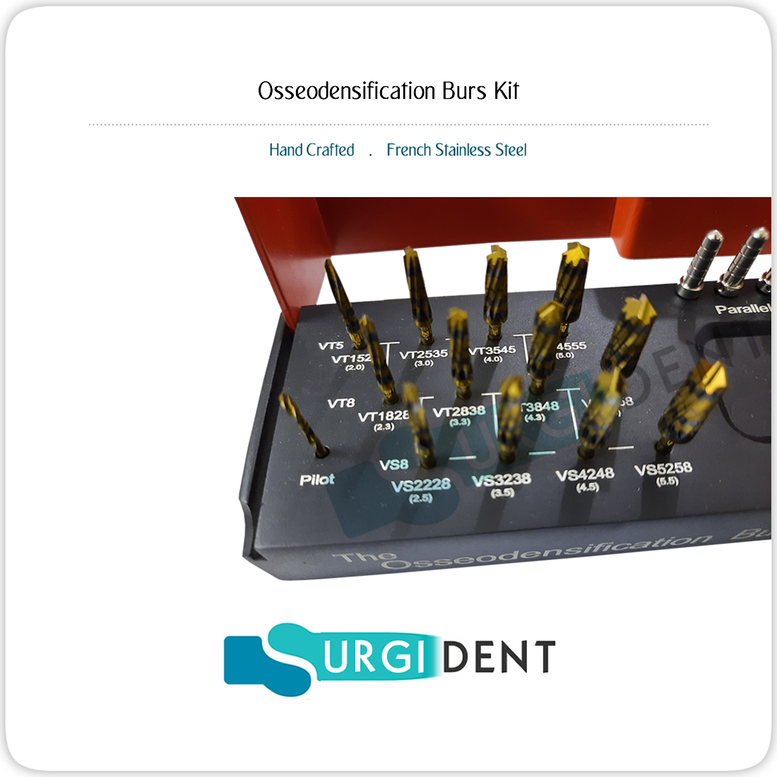 Implantology Osseodensification Burs Kit, Dental Implant Osteotomy Preparation Dental Instruments