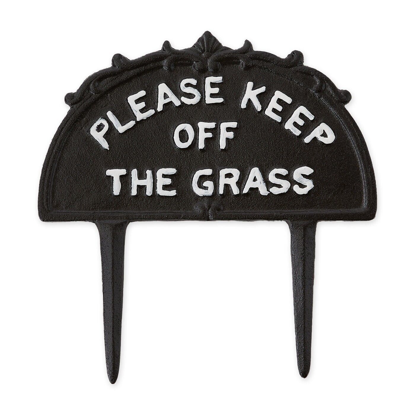 Garden Stake Please Keep Off The Grass Home Yard Decor Iron Plaques Signs