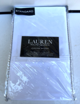 New Ralph Lauren Dunham Sateen Two Standard Pillowcases White 20  x 32 " - $39.55