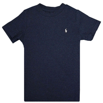 Polo Ralph Lauren Kid&#39;s Heather Navy - White Pony Round Neck S/S T-Shirt... - $12.24
