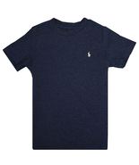 Polo Ralph Lauren Kid&#39;s Heather Navy - White Pony Round Neck S/S T-Shirt... - $11.66
