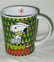 Peanuts Snoopy &amp; Woodstock Peace on Earth Design Christmas Mug - $6.88