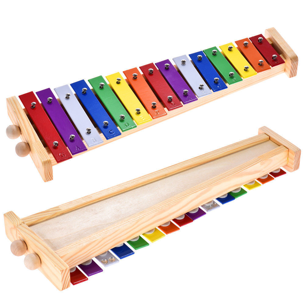 Colorful Glockenspiel Xylophone Wooden Aluminum Percussion Musical