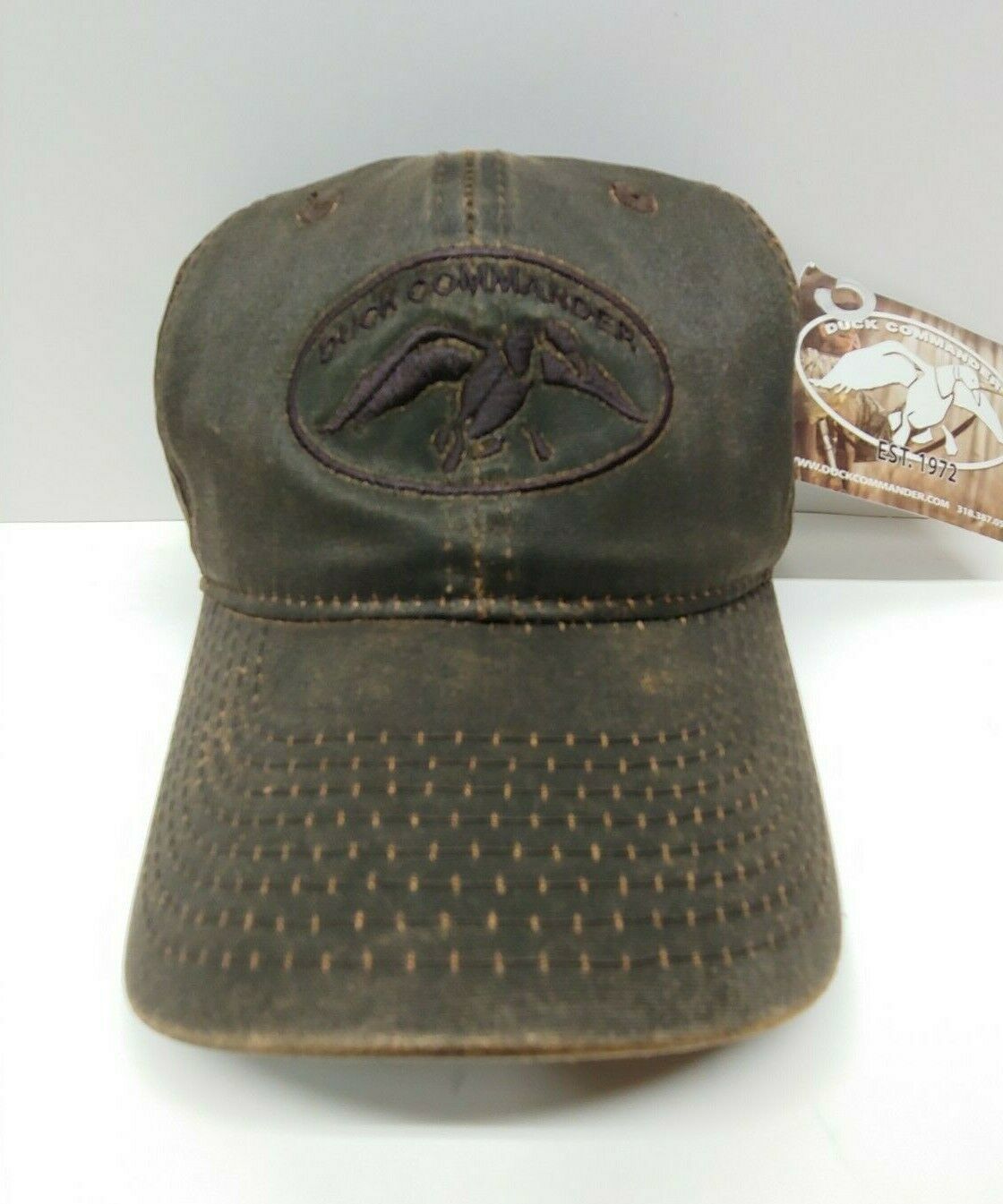 Brown Waxed Duck Dynasty Commander Hat Ball Cap Fast Shipping! - Hats
