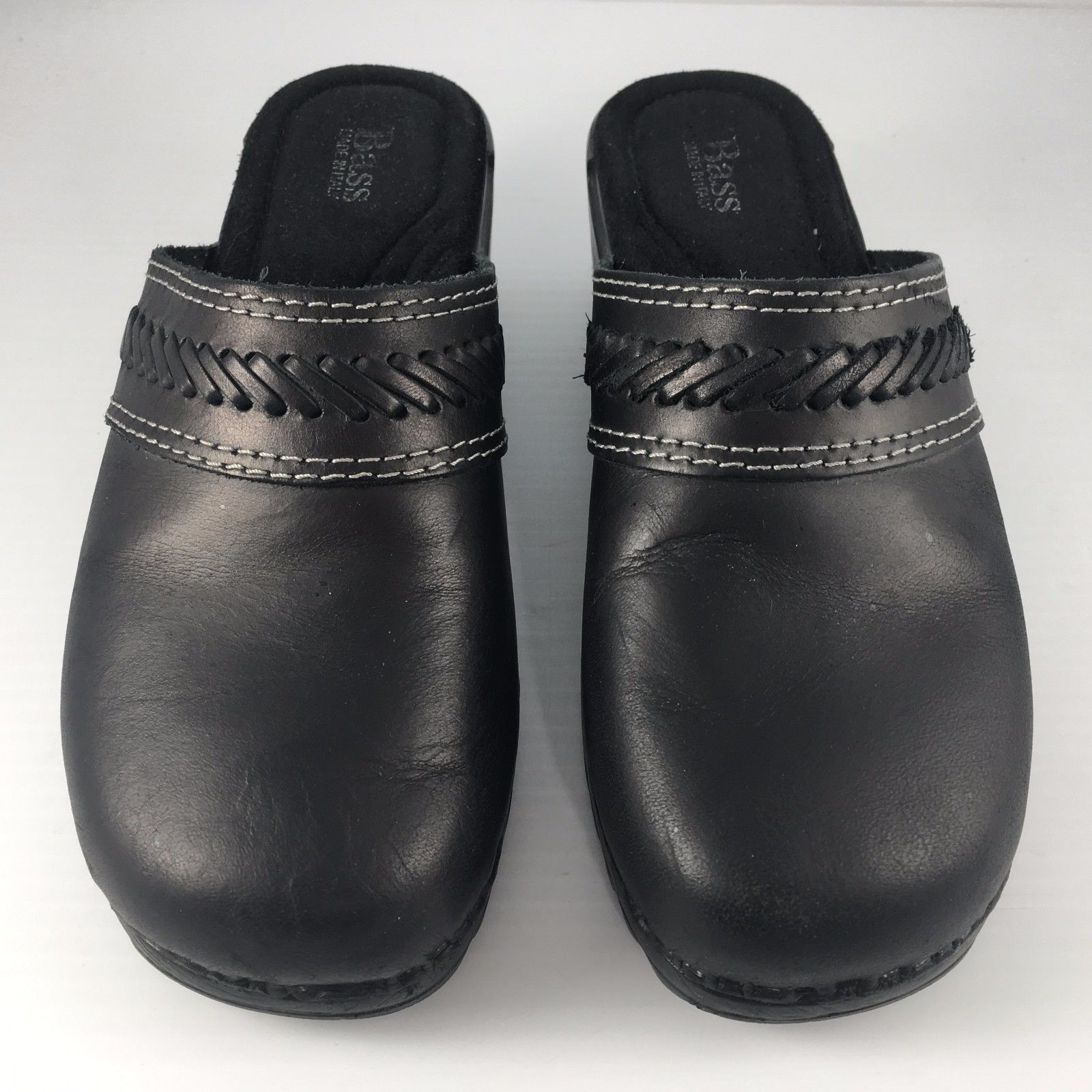 bass leather clogs