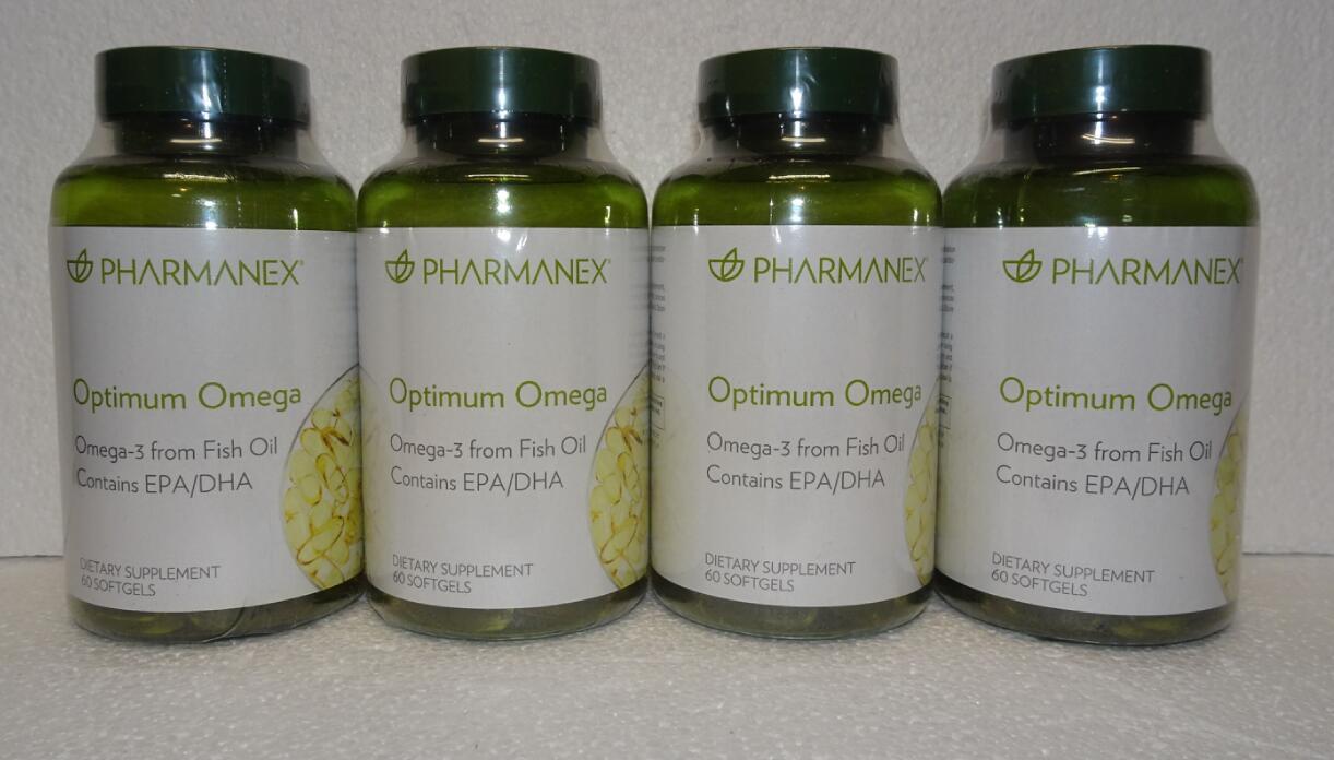 Four pack: Nu Skin Nuskin Pharmanex Optimum Omega Omega-3 60 Softgels SEALED x4