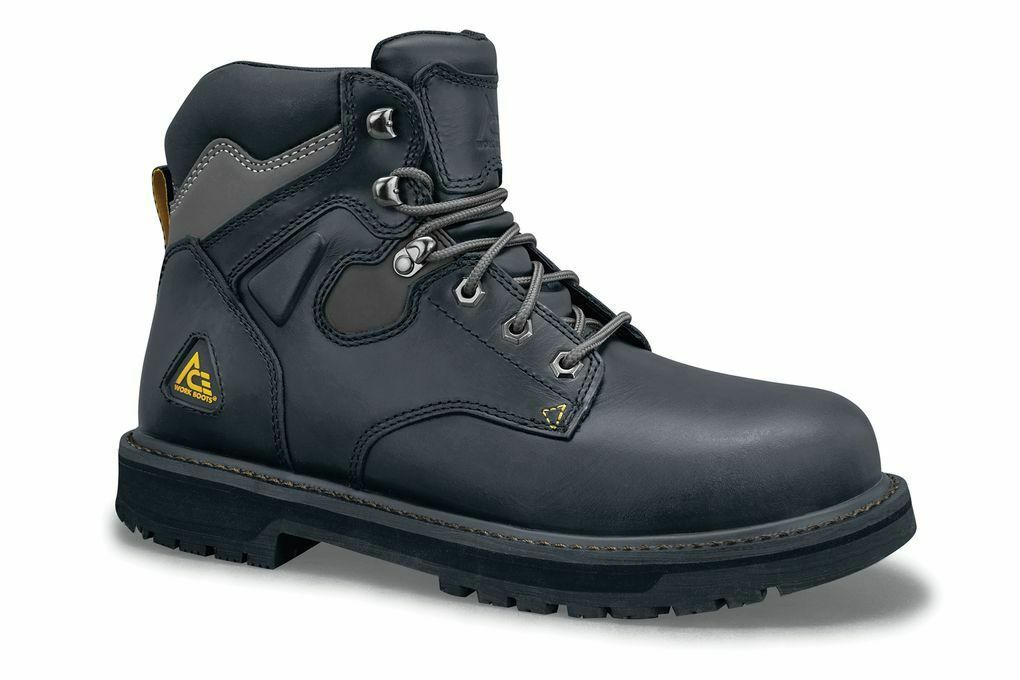 Ace Shoes for Crews Men's Providence Steel Toe Slip Resistant Leather