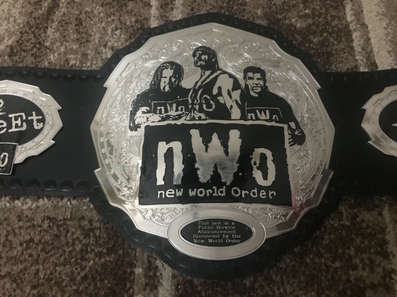 NWO World Order Wrestling Championship Title Belt Gold Plated Adult ...