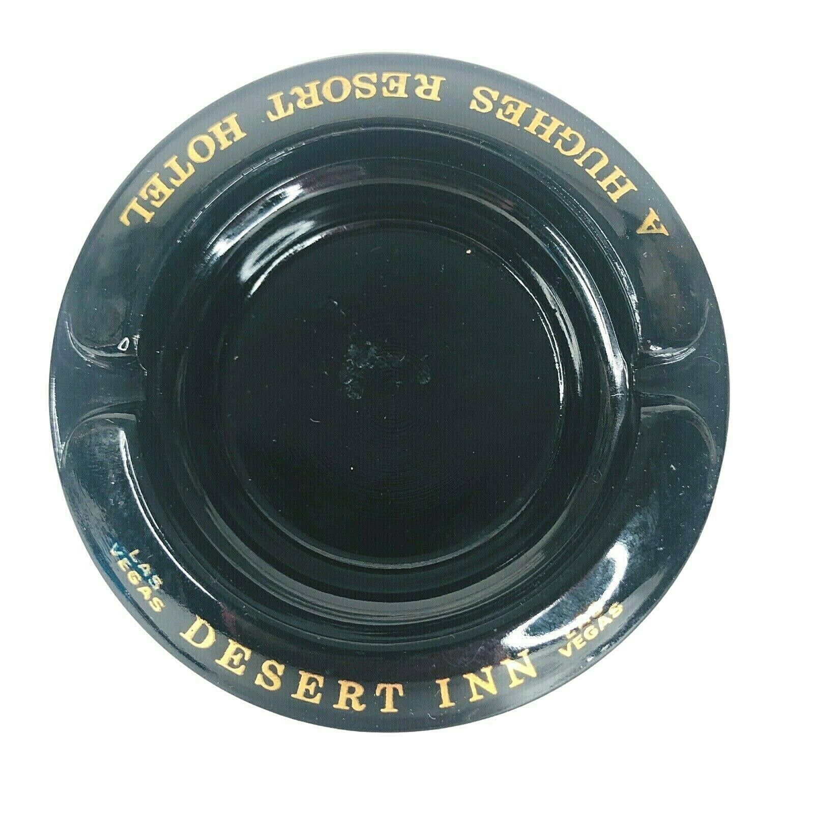Vintage Desert Inn Black Glass Ashtray Las and 50 similar items