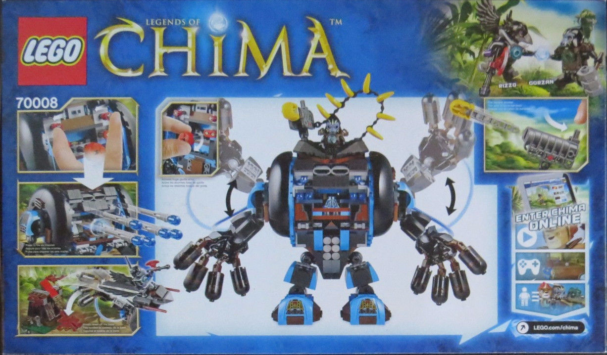 LEGO 70008 Chima Gorzan's Gorilla Striker [New] Building Set - LEGO ...