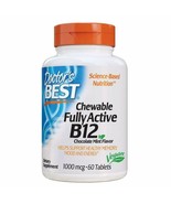 Doctor&#39;s Best Chewable Fully Active B12 Chocolate Mint Flavor, Memory, M... - $12.63