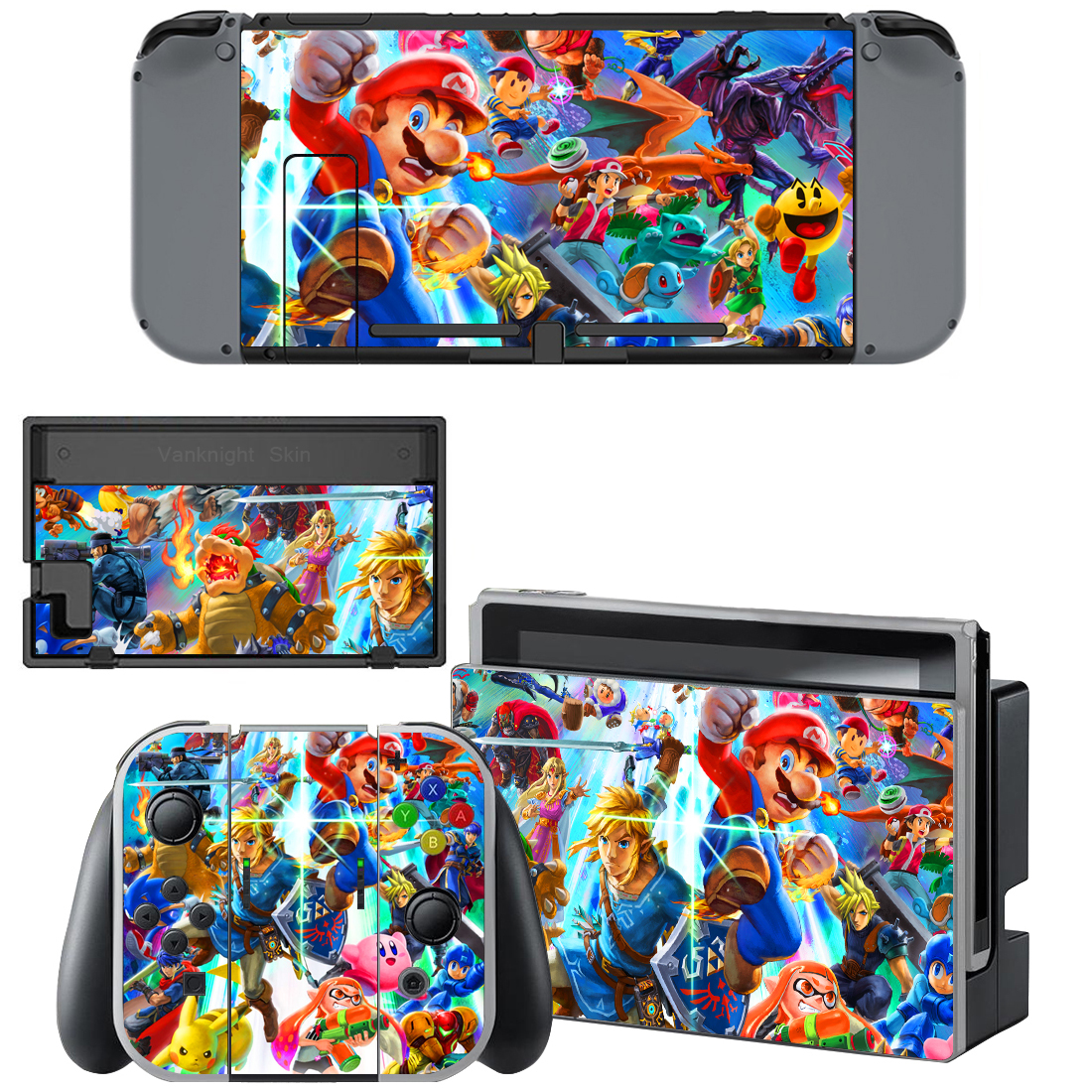 Nintendo Switch Console Joy-Con Skin Super Smash Bros Ultimate Skins ...