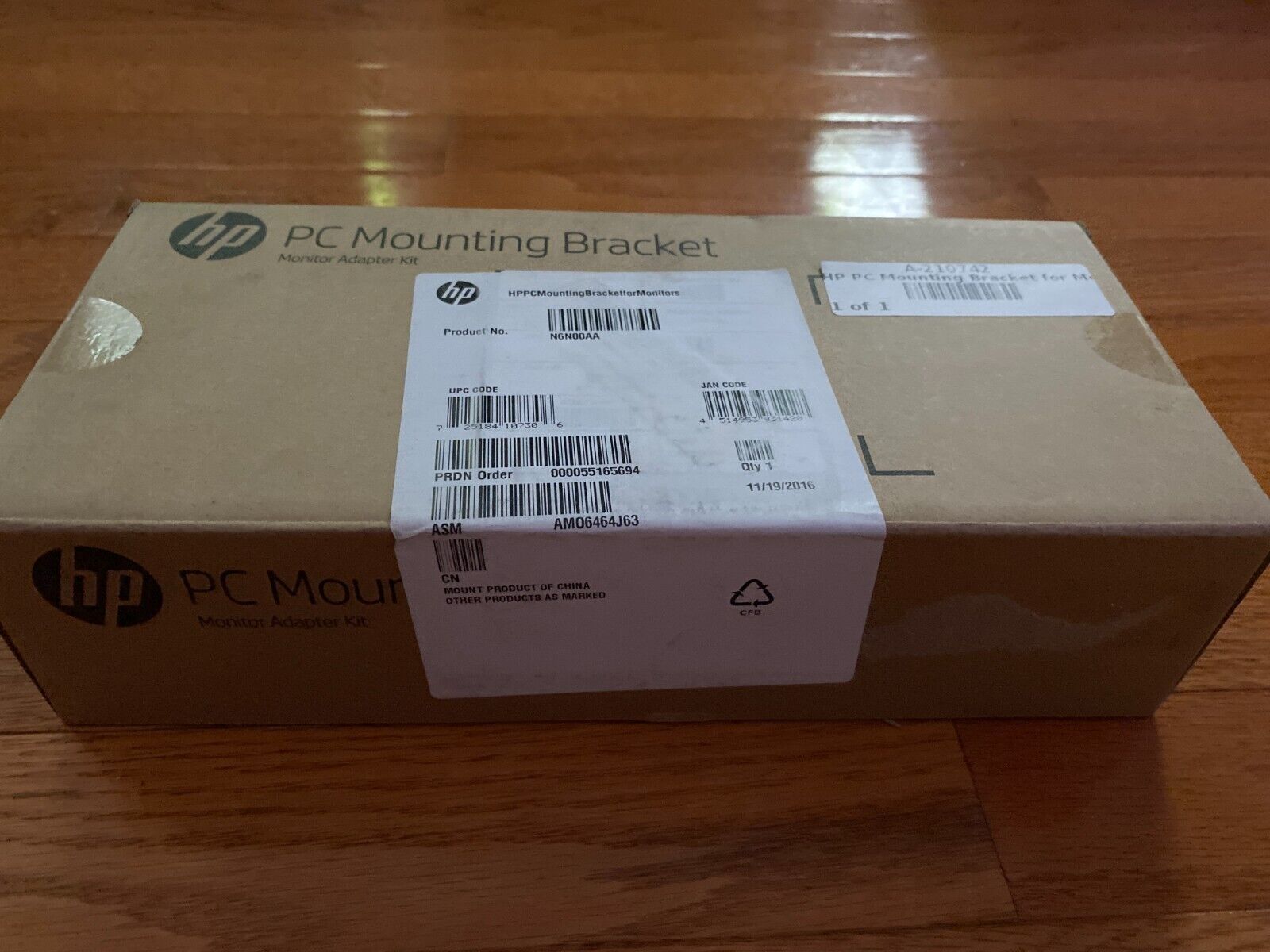 HP PC Mounting Bracket For MNTs Monitor Adapter Kit N6N00AA Black