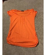 Women&#39;s One Step Up Short Sleeve Blouse--Orange--Size L - $3.99