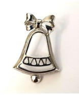 Vintage Christmas Bell Lapel Hat Pin Holiday Jewelry Avon Pin - $7.80