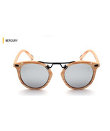 Luxury colorful Imitation wood cat eye sunglasses women brand designer vintage f - $21.74