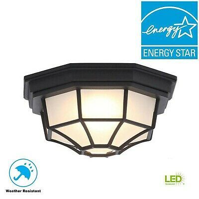 Hampton Bay Exterior Ceiling Light Led Black Fixtures Hampton Bay Exterior Ceiling Light Led