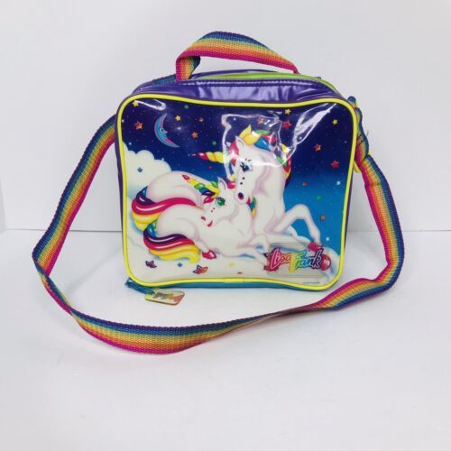 Primary image for Vintage 90’s Lisa Frank Markie White Unicorn Rainbow Vinyl Lunch Bag Rare HTF