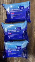 3x Clean Clear Night Relaxing All-In-One Cleansing Wipes 25 Each NEW - $59.99
