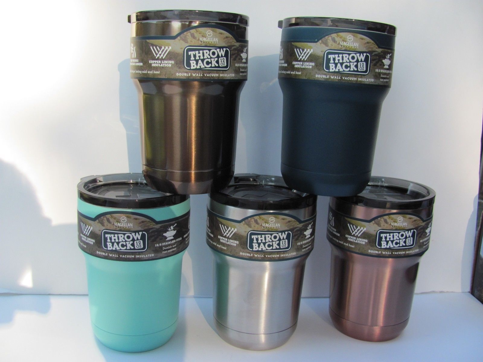 MAGELLAN THROW BACK 12OZ DOUBLE WALL STAINLESS STEEL TUMBLER Drink