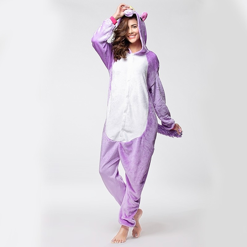 Adults' Kigurumi Pajamas Unicorn Flying Horse Horse Onesie Pajamas