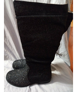 Cupcake Couture Black Sparkly Girls  Boots size 3 - $30.00