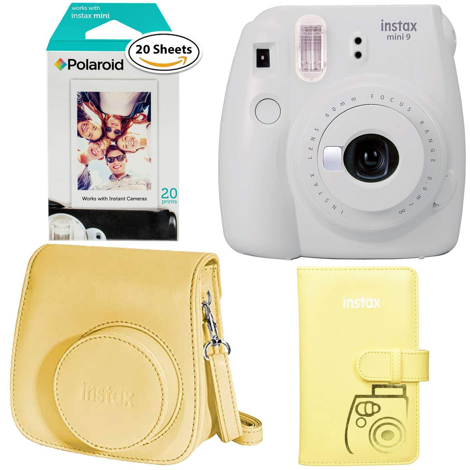 Fujifilm Instax Mini 9 Instant Camera - Smokey White, Polaroid Instant ...