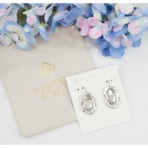 Kendra Scott Anna Grey Illusion Rhodium Silver Drop Dangle Earrings NWT - $58.91
