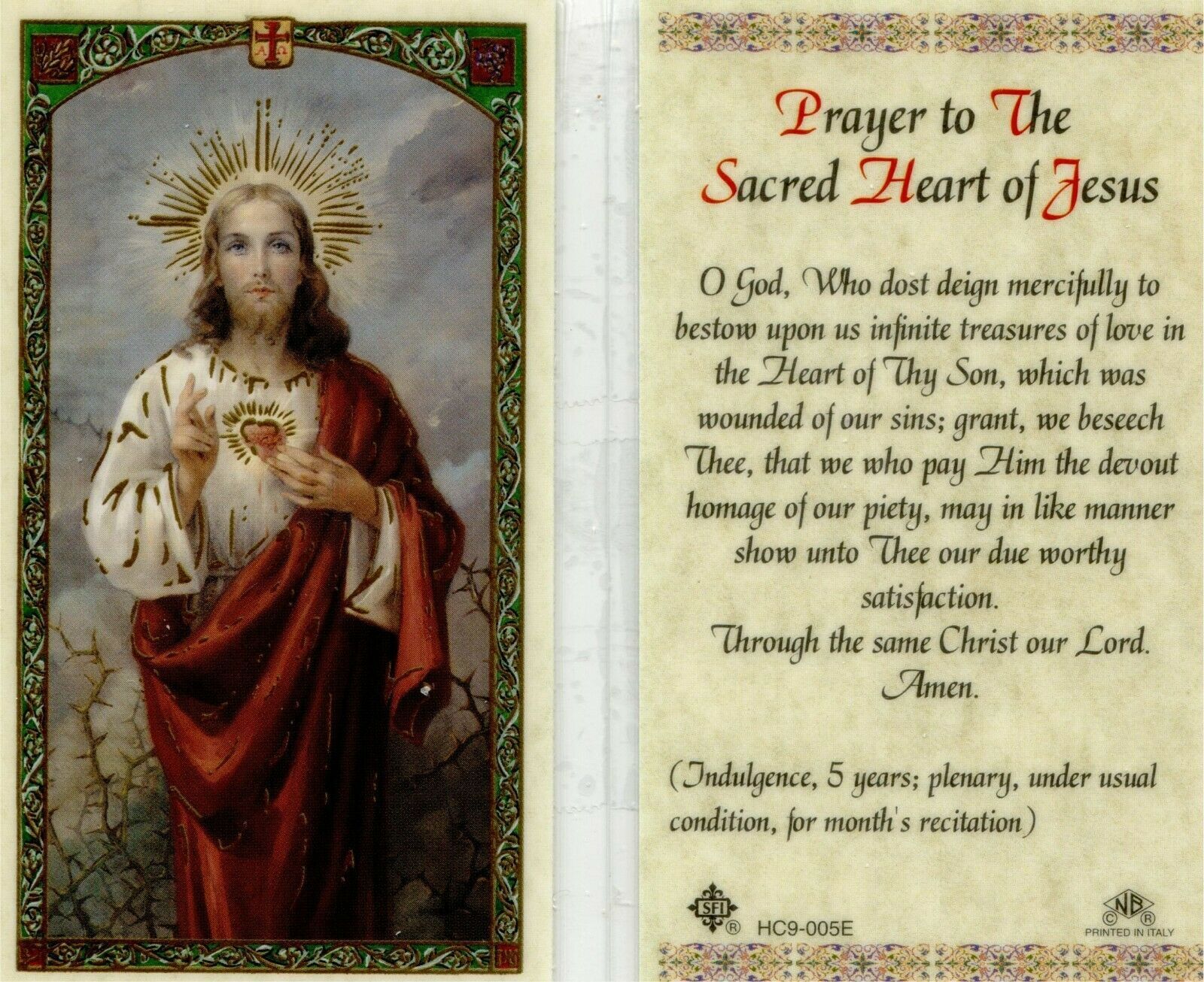 Sacred Heart Of Jesus Card