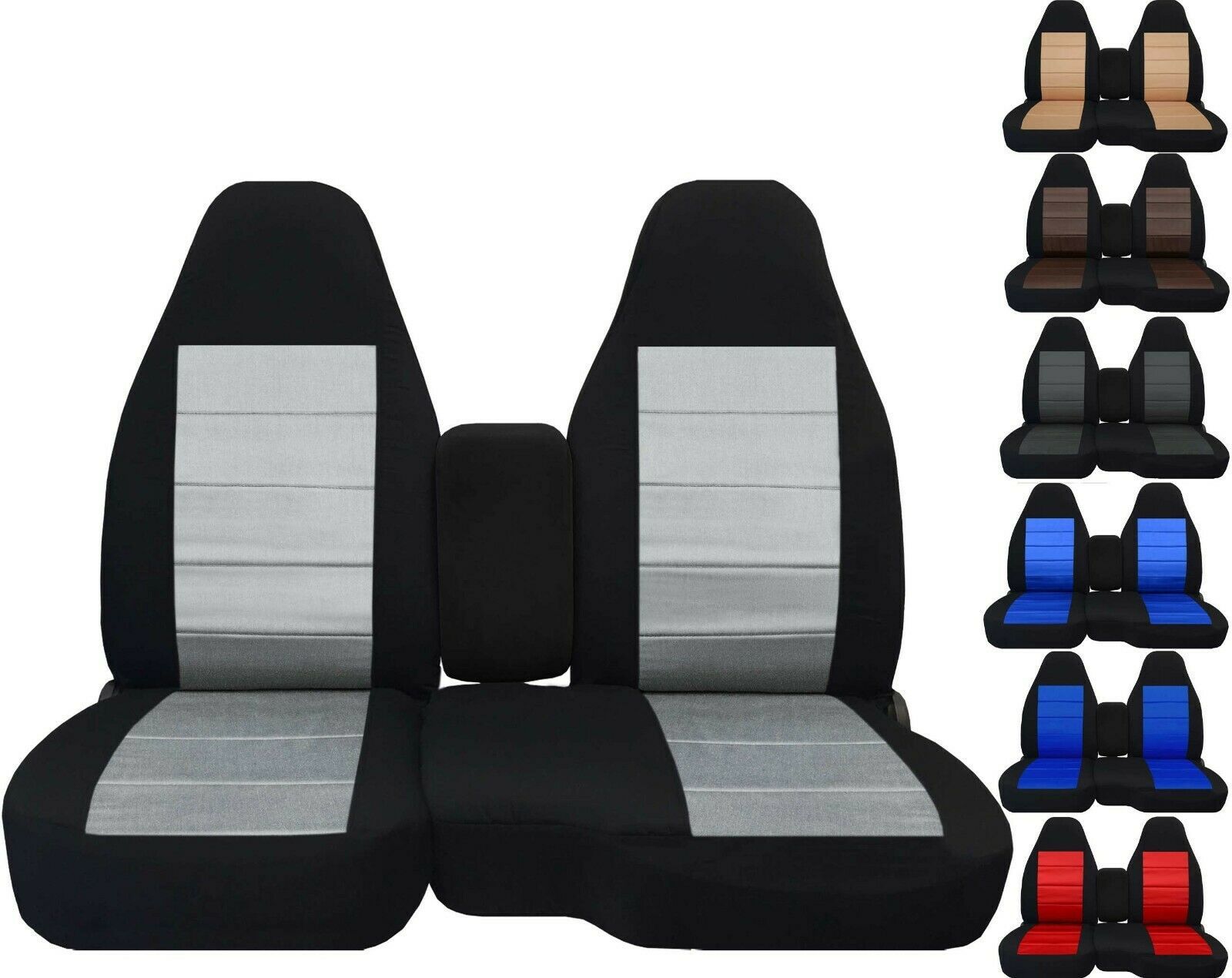 Car seat covers fits Ford Ranger 1991-2012 60/40 highback seat with Console