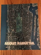 Absolut Manhattan City NYC Original Magazine Ad - $2.99