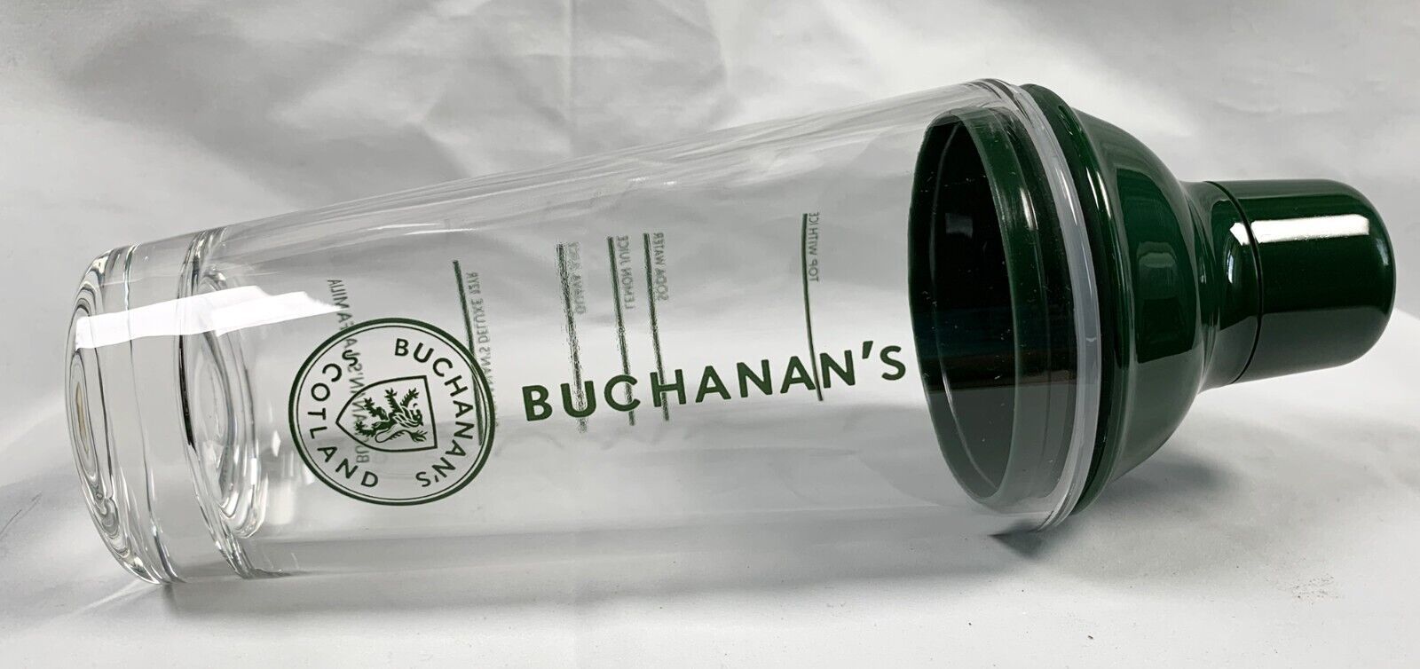 New Buchanan's Scotland La Familia Scotch Whisky Glass Cocktail Shaker