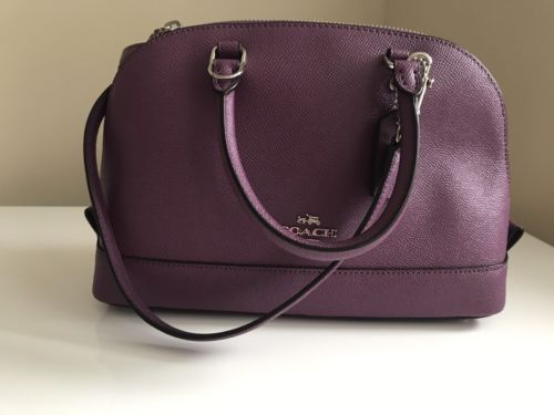 mauve coach purse