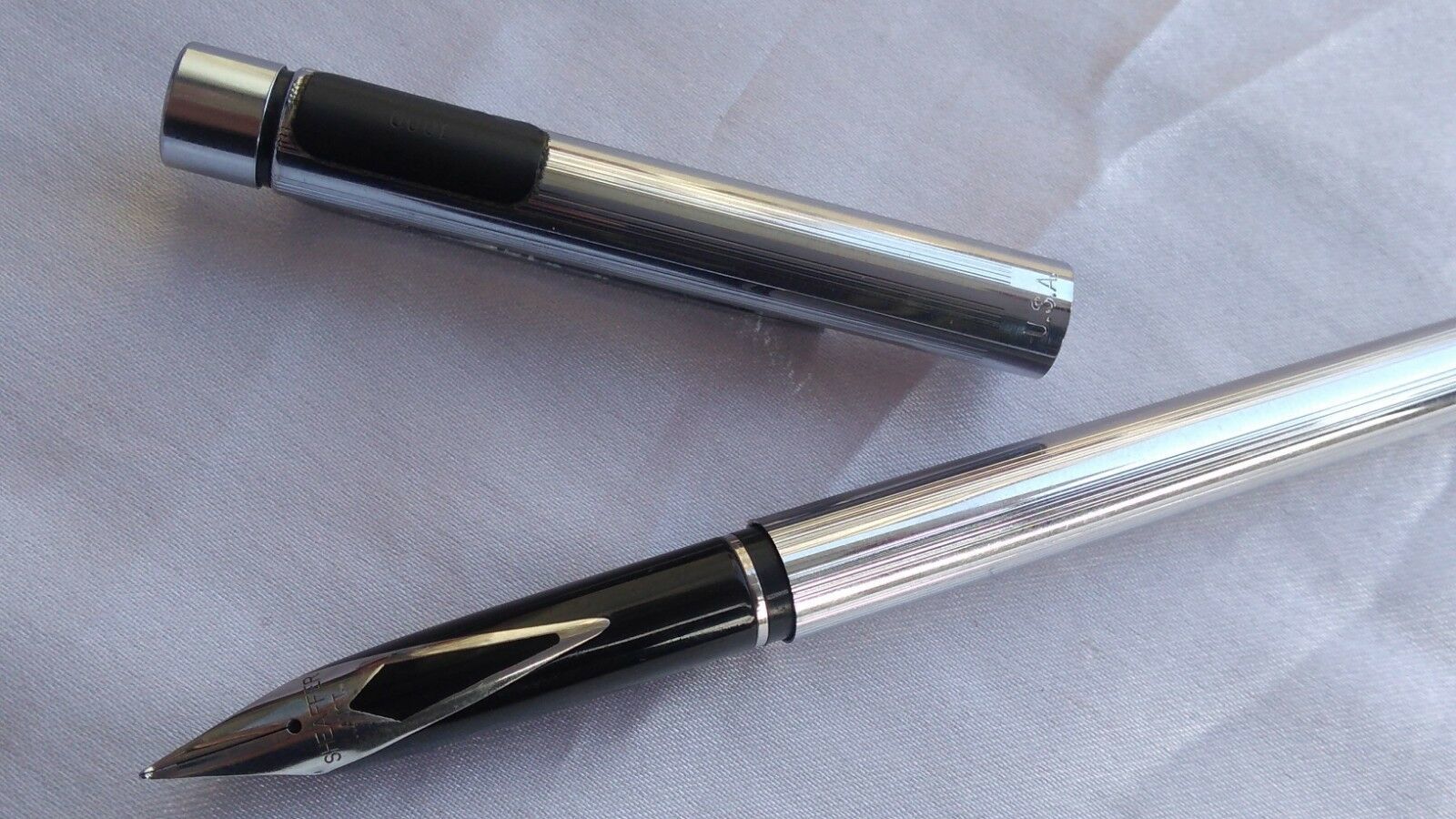 Sheaffer targa silm silver plated fountain pen - Sheaffer