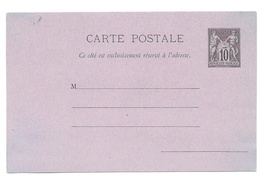 France 10c Peace and Commerce Lilac Postal Stationery Card Mint - $6.69