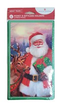 6 Christmas Money Gift Card Holders Santa Reindeer Thinking of You - $9.55