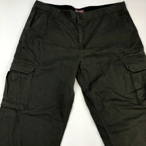 Faded Glory Cargo Pants Mens 44X32 Green Straight Leg 100% Cotton ...