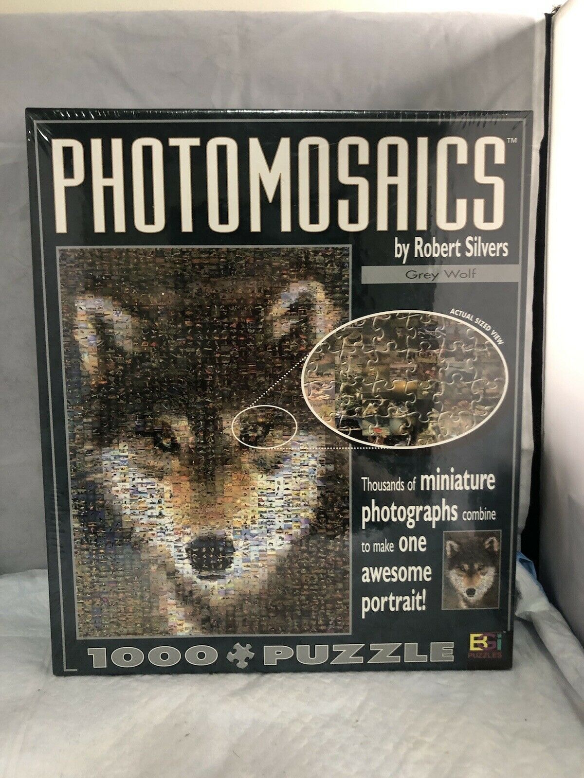Buffalo Games Grey Wolf Photomosaics 1000 PC Puzzle by Robert Silvers for sale online 