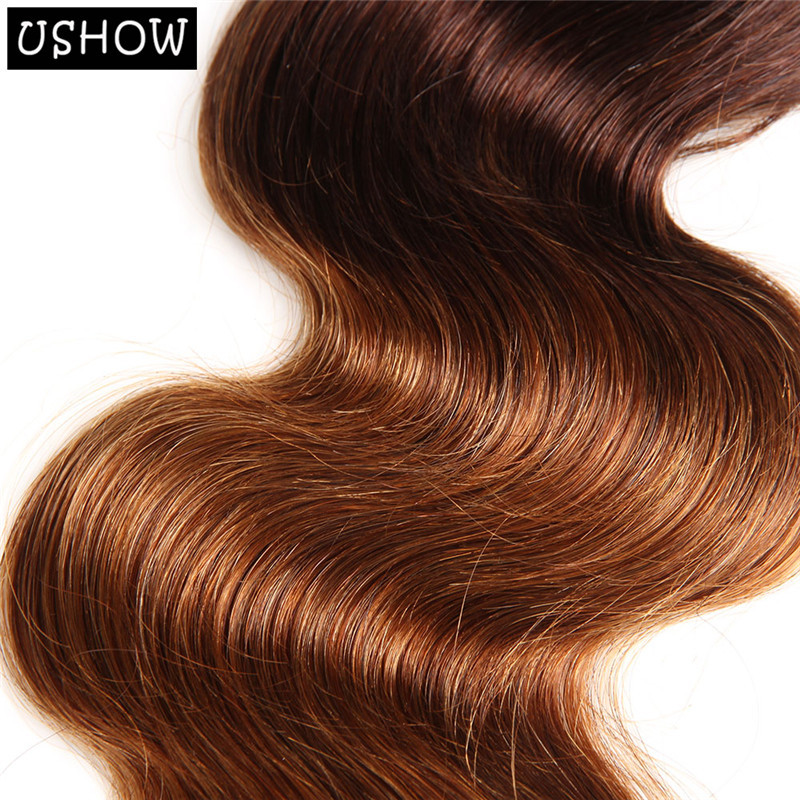T4/30 Ombre Brazilian Body Wave Hair 3 Bundles Two Tone Color 100
