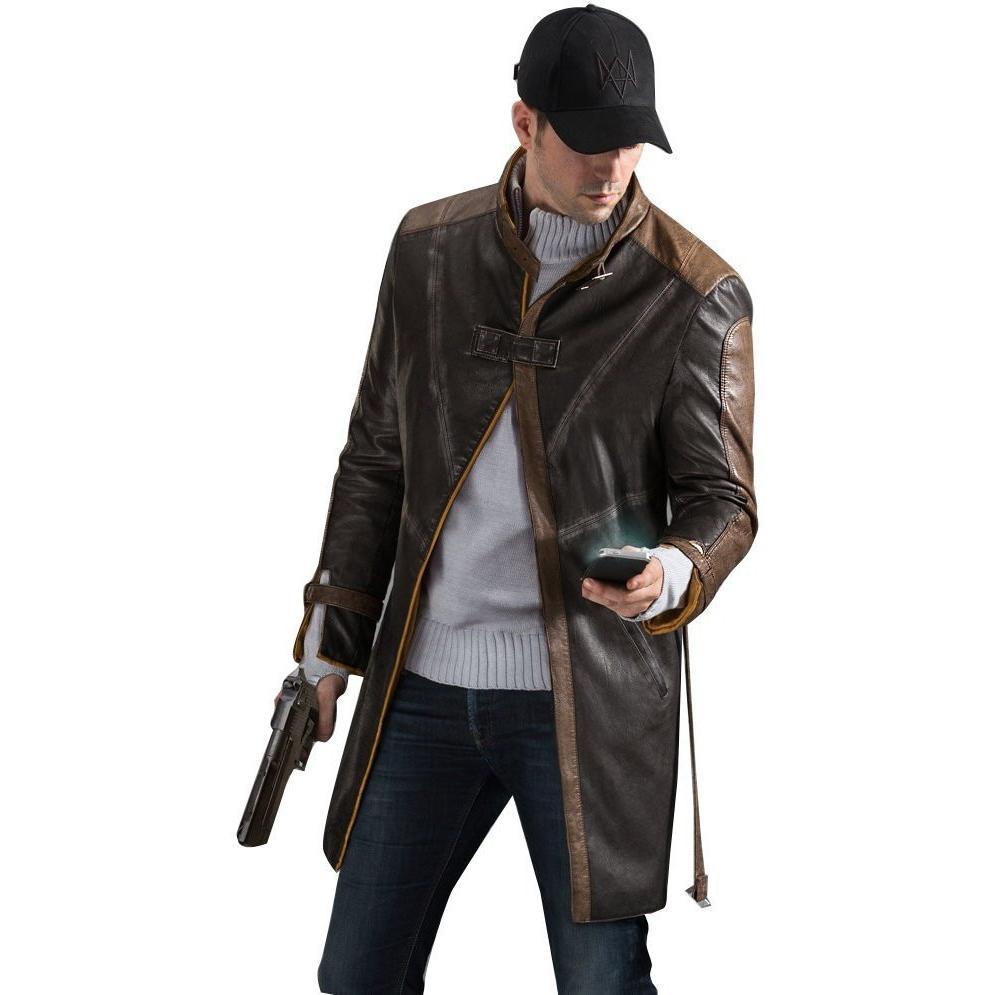 Watch Dogs Aiden Pearce Coat Cloak Cosplay Costume - Men