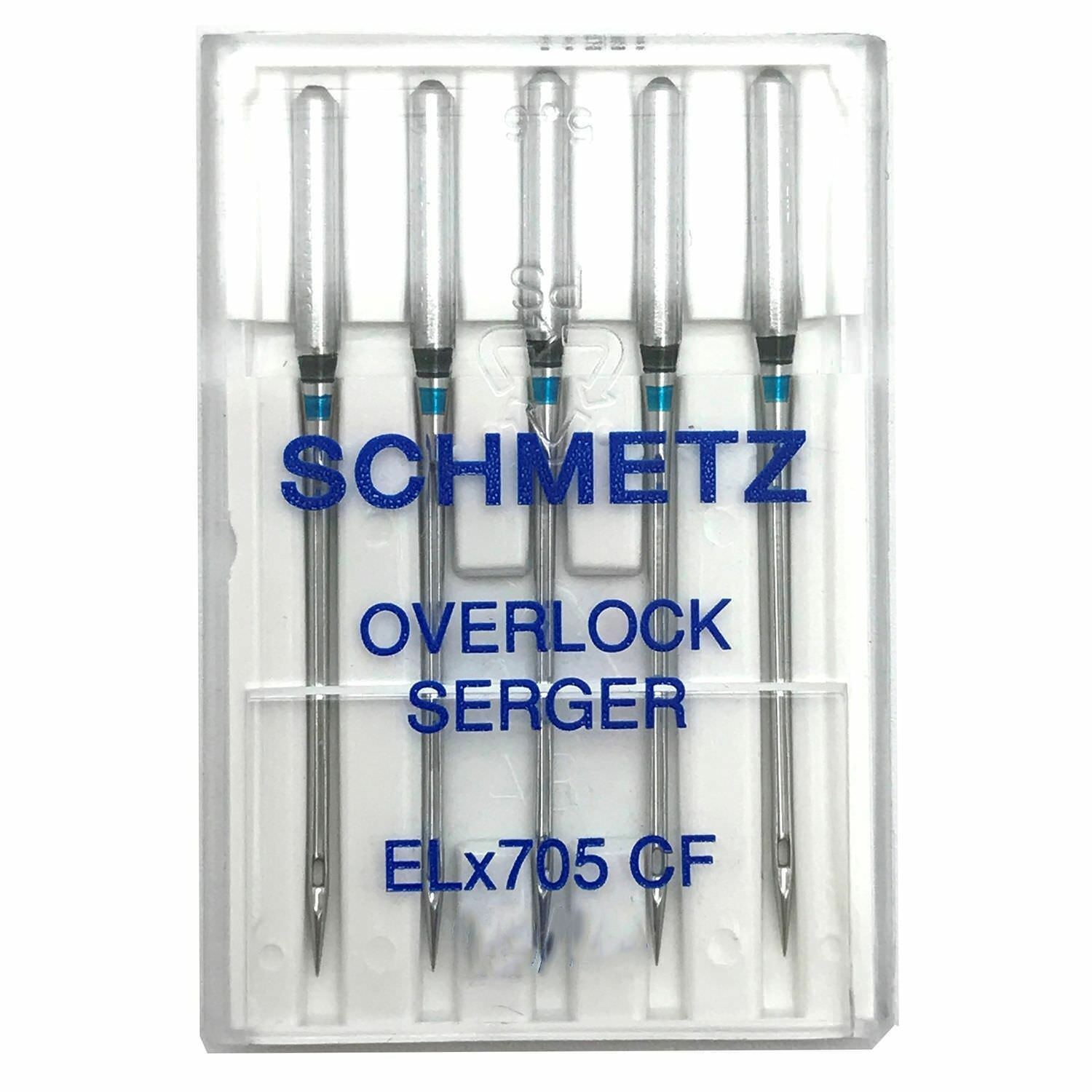 Primary image for 5 pk Schmetz ELX705CF Chrome Finish Overlock Serger Needle 80/12
