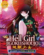 HELL GIRL Jigoku Shoujo Complete Series Season 1-4 1-90 Eng. Sub Ship From USA