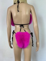 Fox Fur Bikini Double Sided Fur Two Pieces Bikini Top And Panties Fuschia Fur image 10