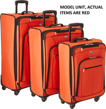 American Tourister AT Pops Plus Softside 3-Piece Spinner Wheel Luggage Set, Red - $217.80