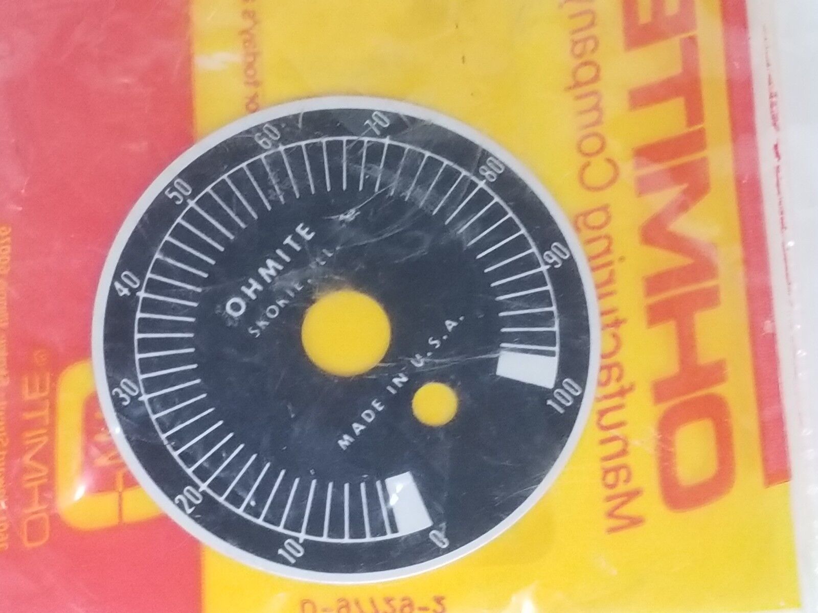 NEW OHMITE 5000 POTENTIOMETER DIAL FACE PLATE Other Business & Industrial