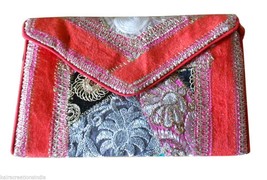 Women Bag Clutch Indian Handmade Handbag Embroidered Party Wear Purse - $34.99