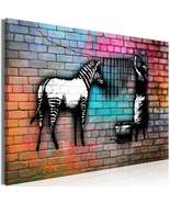 Tiptophomedecor Stretched Canvas Street Art - Banksy: Washing Zebra Colo... - $99.99+