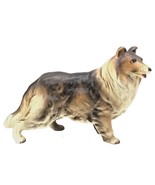 Vintage Ceramic Hand Painted Collie Dog Figurine Made in Japan - $13.57