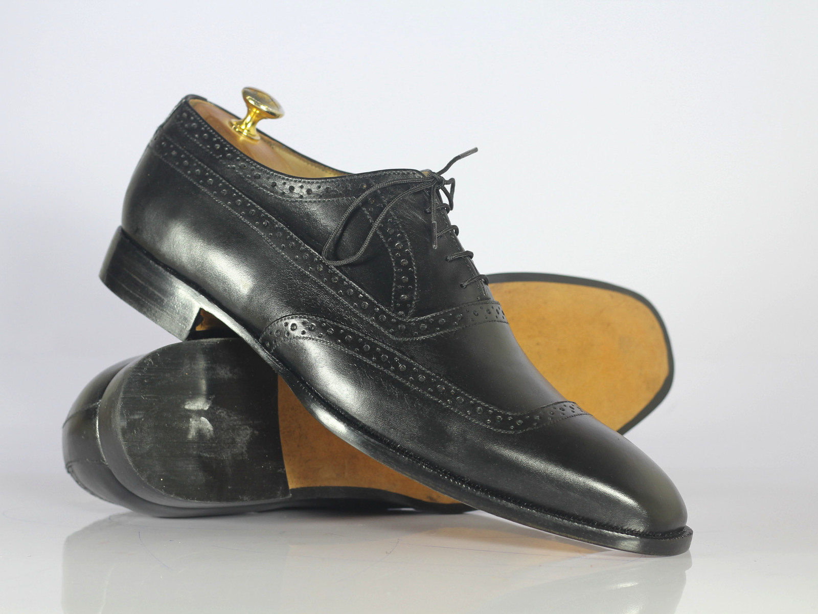 Handmade Men's Black Leather Square Toe Shoes, Men Dress Formal ...